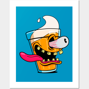 Beer monster Posters and Art